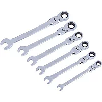 BlueSpot 6 Piece Flexible Head Ratchet Spanner Set