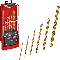 Einhell 6 Piece HSSG Titanium Coated Drill Bit Set