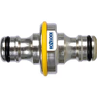 Hozelock Pro Metal Double Ended Male Hose Pipe Connector