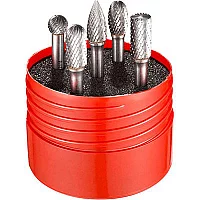 Dormer P88001 5 Piece Solid Carbide Burr Set