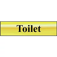 Scan Brass Effect Toilet Sign