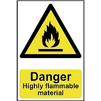Scan Danger Highly Flammable Material Sign