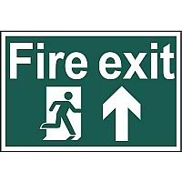 Scan Fire Exit Running Man Arrow Up Sign
