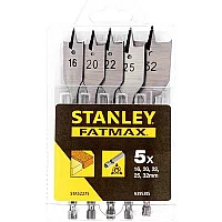 Stanley FatMax 5 Piece Flat Wood Drill Bit Set