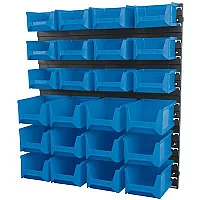Draper Wall Storage Unit with 24 Bins Small Medium