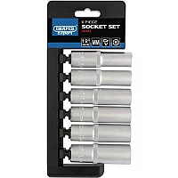 Draper Expert 6 Piece 12 Drive Deep Hex Socket Set Metric