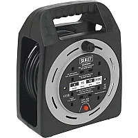 Sealey 3 Socket Cable Extension Reel Box 240v