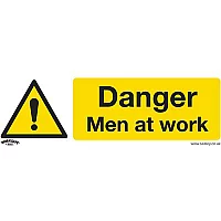 Sealey Rigid Plastic Danger Men At Work Sign Pack of 10