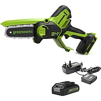 Greenworks G24MCS10 24v Cordless Tree Pruner 100mm