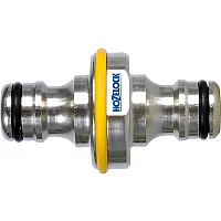 Hozelock Pro Metal Double Ended Male Hose Pipe Connector