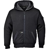 Portwest Pewter Mens Sherpa Lined Hoodie Jacket