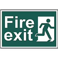 Scan Fire Exit Running Man Sign