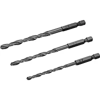 Stanley 3 Piece Hex Shank HSS Drill Bit Set