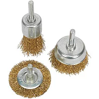 Sealey 3 Piece Brassed Wire Brush Set