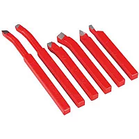 Sealey 6 Piece 8mm Square HSS Cutter Set for Metal Lathes