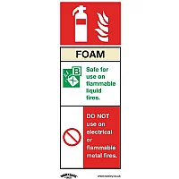 Sealey Self Adhesive Vinyl Foam Fire Extinguisher Sign Pack of 10