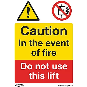 Sealey Self Adhesive Vinyl Caution Do Not Use Lift Sign Pack of 10